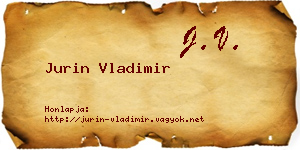 Jurin Vladimir névjegykártya